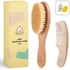 Baby Hair Brush and Comb Set with Premium Wooden Finish. Gentle Bristles for Cradle Cap. Great Baby Registry or Shower Gift. Perfect for Toddlers,...