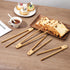 4 Pcs Bamboo Tongs Set: Wooden Tongs for Cooking, 11.8in Kitchen Long Tongs & 9.8in Toaster Tongs, Bamboo Tongs for Kitchen Salad, Bacon, Pickles,...