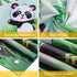 Cartoon Panda Birthday Decorations Panda Backdrop for Party Supplies Animal Themed Banner Green Bamboo Background Baby Shower Photo Background Kid...