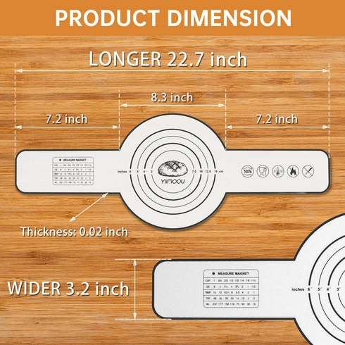 Silicone Bread Sling Dutch Oven, 2 PCS Round Non-Stick & Easy Clean Reusable Silicone Bread Baking Mat With Long Handles, Easy to Transfer Sourdou...