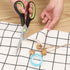 Scissors, Stainless Steel Cutting Blade Rubber Handle, Black and Green, 8", 1 Piece...