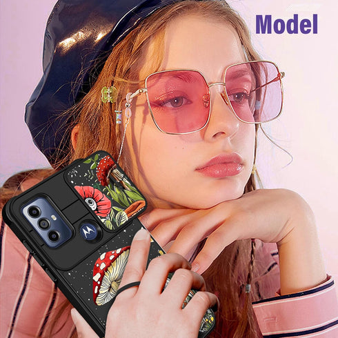 Phone Case for Moto G Pure/G Power 2022/G Play 2023, 2-Mushroom Skull, Thermoplastic Polyurethane, Kickstand, 6.5 inch, Women's Case...