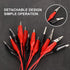 5 Groups 1M Test Leads Set with Alligator Clips,Red and Black Alligator Clips, Clips Electrical, Double-Ended Jumper Wires...