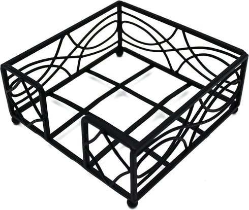 Boston International Wave Design Holder, Cocktail Napkin Caddy, Black...