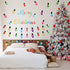 91 Pieces Christmas Wall Stickers Christmas PVC Merry Christmas Lights Bulb Wall Decals for Christmas Decoration...