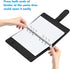 PU Leather Budget Binder Notebook Planner with 40 Pages Loose-Leaf Filler Paper, Stainless Ring Binder, 6 Zipper Bags, 10 Category Stickers, 2 Pen...