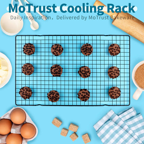 Non-Stick Steel Baking Rack & Cooling Rack, for Cookies,Cakes, Breads and More (Heavy Duty,Oven Safe)-9.84"x15.9"-1 Piece...