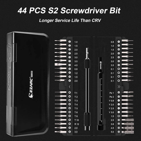 EZARC Precision Screwdriver Set, 47 in 1 Small Screwdriver Magnetic Screwdriver Electronics Repair Tool Kit, Fold Out Design with Extension Shaft ...