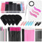 Disposable Makeup Applicators Kit with Triangle Puff Mixing Palette, Artist Supplies Disposable Mascara Wands, Lip Brushes, Hair Clips Powder Puff...