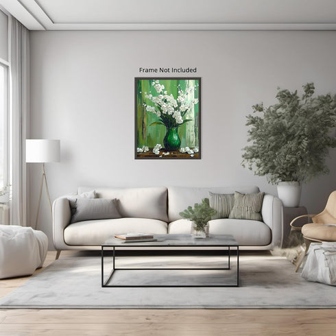 Posterizer 1 pcs-retro inspired oil painting style-delicate flowers in a vase 2-Floral & Botanical Art-Vintage Art-Gift for Art Lovers- unframed w...