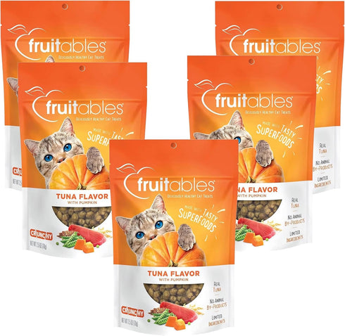Fruitables Cat Treats | Crunchy Treats for Cats | Healthy Low Calorie Treats Packed with Protein | Free of Wheat, Corn and Soy | Made with Real Tu...