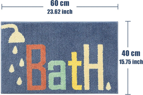 Bathroom Rug mat, Non-Slip Soft Microfiber Washable Water Absorbent Colourful Cute Bath mats Rugs Set for Bathroom,Kids,Toilet,Indoor, tub and Sho...