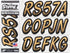 STIFFIE Whipline Tan/Black 3" Boat & PWC Registration Decals • Numbers Letters Stickers...
