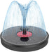 Solar Fountain with Pink Flower,Solar Bird Bath Fountains No Battery 2024 Upgraded Glass Solar Panel,Solar Water Pump Fountain for Bird Bath Garde...