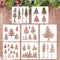 8 Pcs Pine Trees Stencils,Reusable Trees Template Large Tree Stencil for Painting Wall Wood Window Furniture Fabric Canvas Home Decor Supplies Art...
