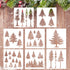 8 Pcs Pine Trees Stencils,Reusable Trees Template Large Tree Stencil for Painting Wall Wood Window Furniture Fabric Canvas Home Decor Supplies Art...