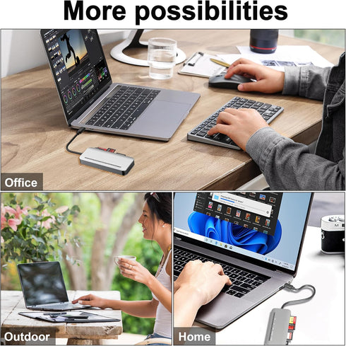 Memory Stick Pro Duo Card Reader, 7 in1 Memory Stick Pro Duo Adapter USB C for SD/TF/CF/XD/MS, Multi Card Reader for Camera, Game Trail Camera, Ph...