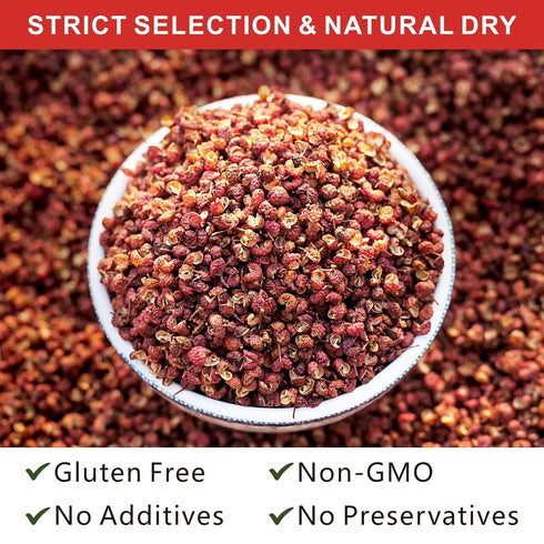 Yimi Sichuan Szechuan Peppercorns, Grade AAA Sichuan Whole Red Peppercorn, Strong Flavor for Mapo Tofu, Kung Pao Chicken, Ideal for Gift, 2.1 oz...
