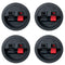 Round Speaker Terminal Cup 4PCS Round Express Spring Clip Double Binding Post Screw Wire Car Subwoofer Speaker Wire Terminal Connector WP2-9...