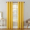 No. 918 Montego Casual Textured Semi-Sheer Grommet Curtain Panel, Yellow, 48" x 84", Single Panel...