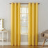 No. 918 Montego Casual Textured Semi-Sheer Grommet Curtain Panel, Yellow, 48" x 84", Single Panel...