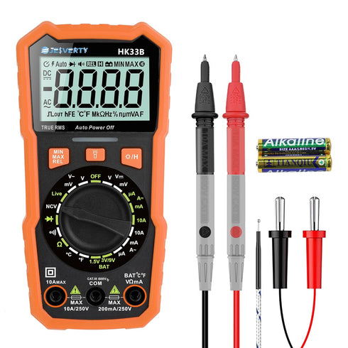 Multimeter Tester 2000 Counts Digital Multimeter with DC AC Voltmeter and Ohm Volt Amp Meter, Tests Live Wire, Continuity, Temperature, Diode Meas...