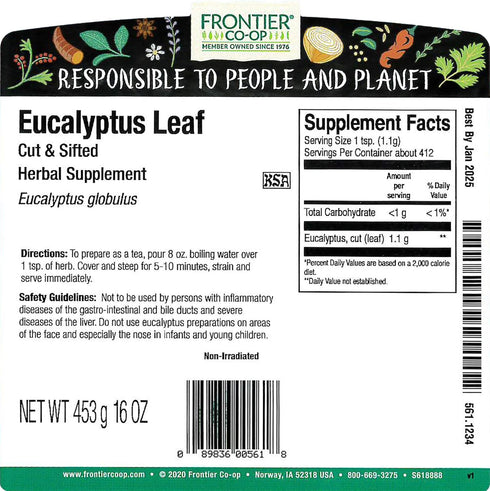 FRONTIER Eucalyptus Leaf Cs, 16 OZ...