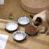 4Pack Ceramic Cat Dishes with Nonslip Mats, 5.5 Inch Shallow Cat Food Bowls, Whisker Fatigue Cat Bowl, Cat Dishes for Food&Kitten Bowls, Microwave...