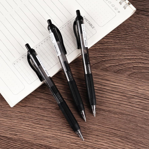 Retractable Black Ink Gel Pens, 10 Pack Quick Dry 0.5mm Fine Point Premium Rolling Ball Gel Pens Refillable for Office School Supply...