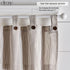 Elrene Home Fashions Tucker Ticking Stripe Tier Window Curtains for Kitchen or Bathroom, 30" x 24", Set of 2, Linen...