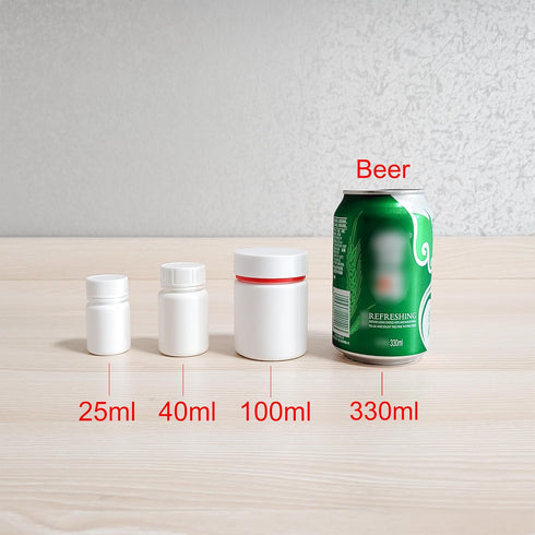 Empty Plastic Pill Bottle Organizer Medicine Bottle Vitamin Bottle Chemical Containers with Caps (40ml)...