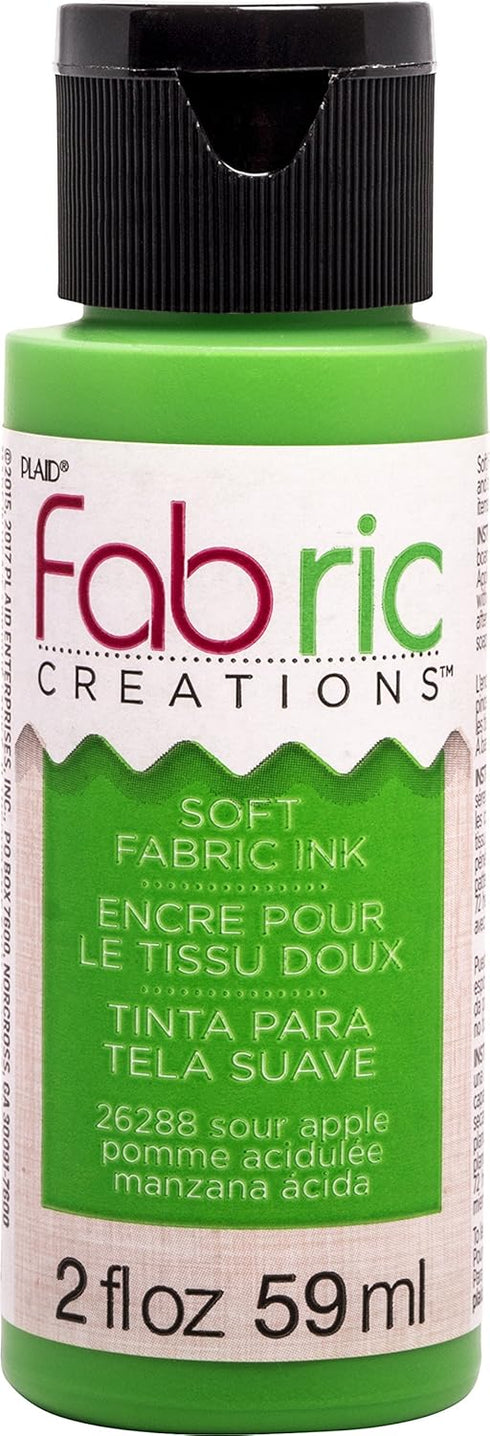 Fabric Creations Soft Fabric Ink Paint, 2 oz, Sour Apple 2 Fl Oz...