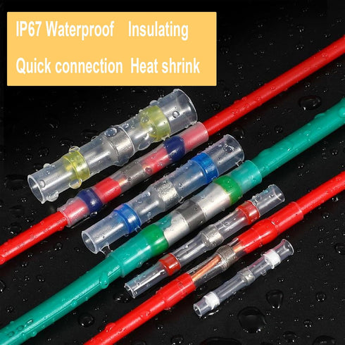 150pcs Solder Seal Wire Connectors 100pcs Heat-Shrinkable Tubes? Heat Shrink Connectors Waterproof and Insulated Electrical Wire Terminals...
