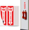 Fire Extinguisher Sign with Down Arrow, Safety Stickers, 15 Pack 4" x 12" Fire Extinguisher Signs Stickers, Durable Self Adhesive Decals, Weatherp...