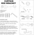 Heavy Duty Curtain Rod Brackets for Wall, 6 inch Curtain Rod Brackets, Extra Long Holder for Heavy Curtains, for 3/4 to 1 inch Rods, 2 pcs Extende...