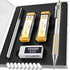 Nicpro Blocky Gear 0.9 mm Mechanical Pencils Set in Case, Metal Pencil with 0.9mm HB Lead Refills, Eraser for Professional & Adult Art Writing Dra...