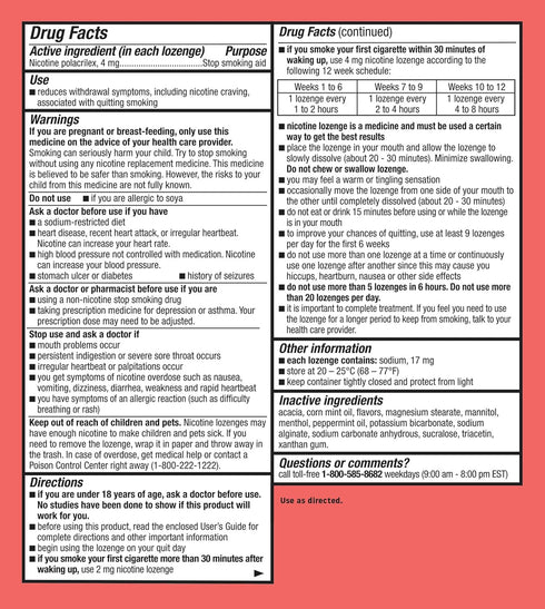 Habitrol Nicotine Lozenges - 4 mg, Mint Flavor, 72 Count - Nicotine Lozenge to Reduce Cravings & Help Quit Smoking...