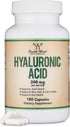 Hyaluronic Acid Supplements -180 Capsules (Enhances Effects of Hyaluronic Acid Serum for Face) 200mg Per Serving for Skin and Face Aging Support (...
