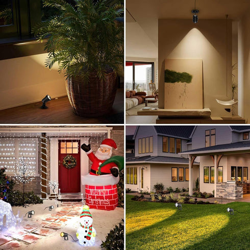 Houkiper Spotlight Outdoor, 300LM Waterproof LED Spot Light, Wall Light Halloween Outdoor Landscape LED Lighting 9W Lawn Flood Light Cool White Sp...