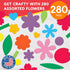 280 Pieces of DIY Flower Cutouts with IDEA Guide - 2-Sided Punch Out Tulips, Daisies, Daffodils, Flowers Ideal for Spring Craft Projects, and Moth...