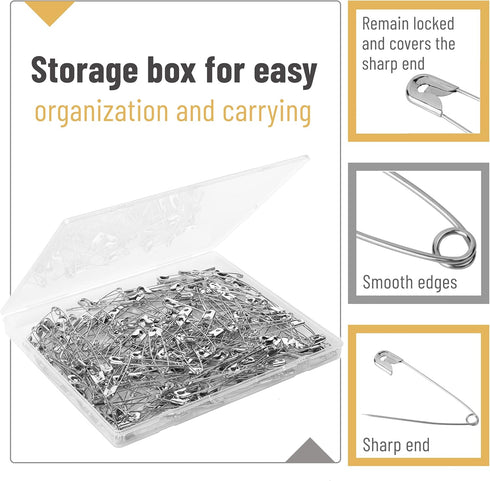 Mr. Pen Heavy Duty Safety Pins - 2 Inch, 200 Pack, Silver, Large, Bulk for Clothes...