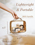 Clear Leopard Travel Makeup Bag Transparent Cosmetic Pouch Portable Toiletry Bags Two Compartments Cosmetic Bag with Handle Nylon and PVC Make up ...