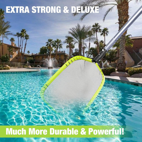 Pool Skimmer Net Heavy Duty, Aluminum Reinforced Frame Pool Cleaning Net, Super Sturdy & Durable Pool Nets for Cleaning...