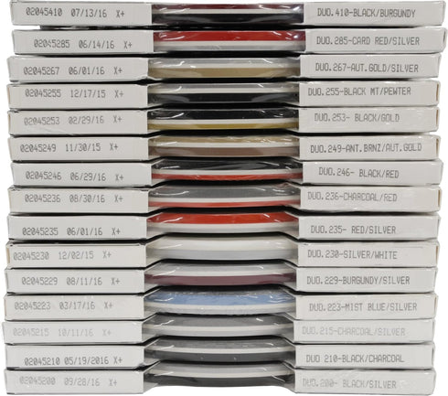 Universal Duo-Tone 0204246 - Auto Customizing 2 Color Dual Pinstripe - 4/16" x 150' (1/8” Stripe, 1/16" Gap, Then 1/16” Stripe) - 246-Black/Red...