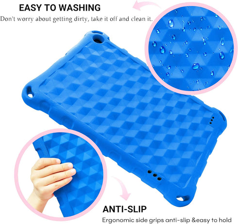 Fire 7 Tablet Case for Kids,Not Compatible with 2022 New, OQDDQO Extra Thick Protective Layer Double-Layer Shockproof in Four Corners Compatible w...