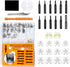 Upgraded All-in-One Magnetic Eyeglass Repair kit with Magnifying Glass, Repair Tool Kit with 12 interchangeable Screwdriver Bits, Nose Pads, Screw...