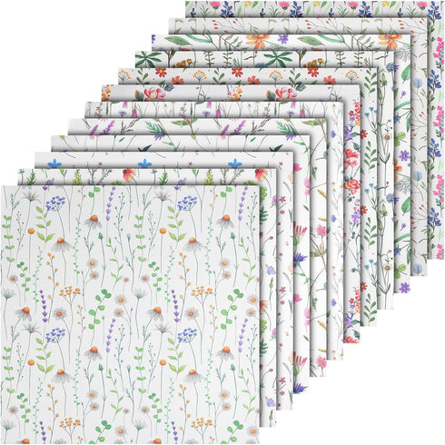 Lurrose 24 Sheets Scrapbook Paper Floral Scrapbook Paper Decorative Craft Paper for Scrapbooking Supplies Card Making Supplies...