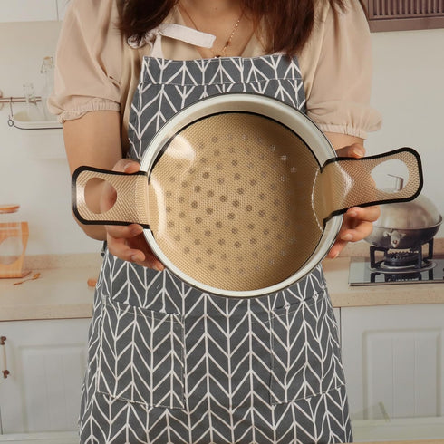 Dutch Oven Mat with Extra Long Handles, 2 Colors (Set of 2) is the best silicone baking mat for Dutch ovens. Non-stick and easy to clean, reusable...