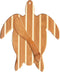 Totally Bamboo Sea Turtle Charcuterie Board with Spreader Knife Gift Set, 11-1/2" x 8-5/8"...