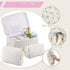 3 Pieces Cotton Quilted Makeup Bag Set Coquette Cosmetic Bag Aesthetic Travel Toiletry Bags Cute Pouch Kawaii Aesthetic for Women (Little Flower)...